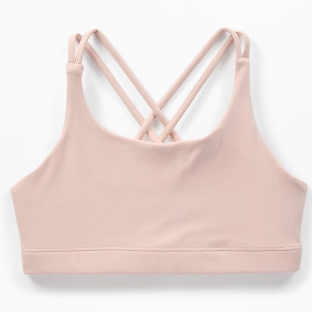 $25 Athleta Girl Upbeat Bra cream nude 6/7
